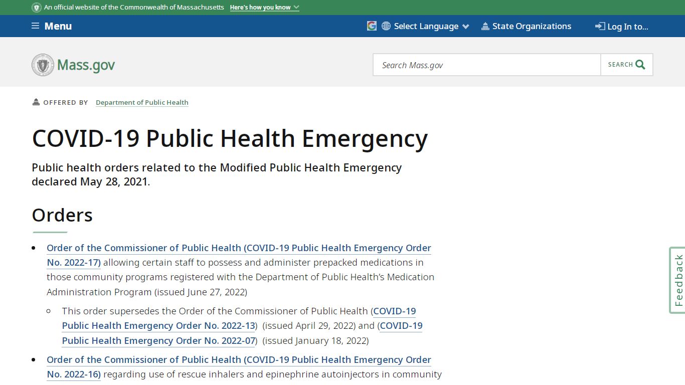 COVID-19 Public Health Emergency | Mass.gov